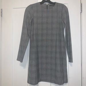Zara women’s half back zip up plaid dress sizeXS